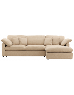 chaiselongsofa chaiselong sofa moderne design stof beige sand lys