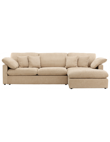 chaiselongsofa chaiselong sofa moderne design stof beige sand lys