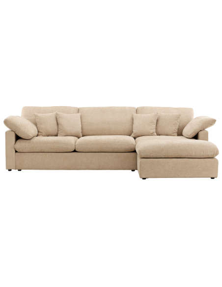 chaiselongsofa chaiselong sofa moderne design stof beige sand lys