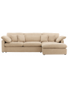 AMALFI Chaiselongsofa i polyester 297 x 107-182 cm - Sand