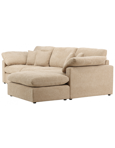 chaiselongsofa chaiselong sofa moderne design stof beige sand lys