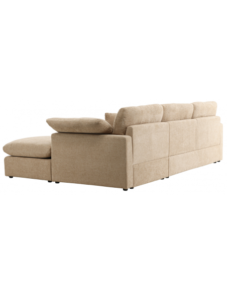 chaiselongsofa chaiselong sofa moderne design stof beige sand lys