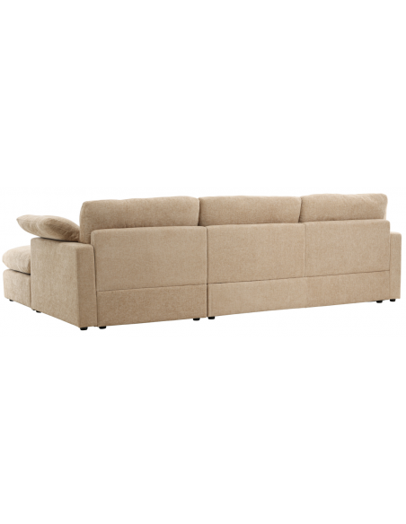 chaiselongsofa chaiselong sofa moderne design stof beige sand lys
