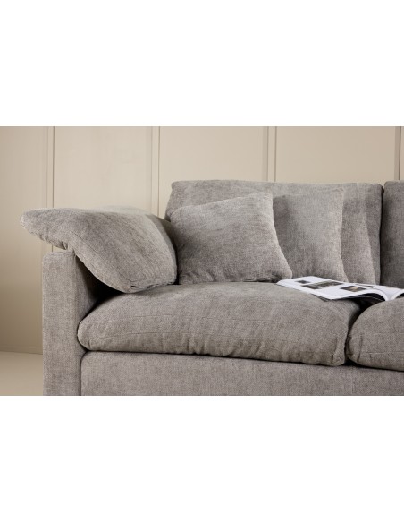 chaiselongsofa chaiselong sofa moderne design stof grå mørkegrå