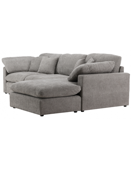 chaiselongsofa chaiselong sofa moderne design stof grå mørkegrå