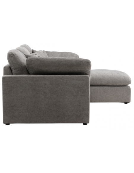 chaiselongsofa chaiselong sofa moderne design stof grå mørkegrå