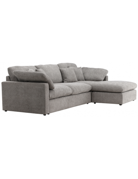 chaiselongsofa chaiselong sofa moderne design stof grå mørkegrå