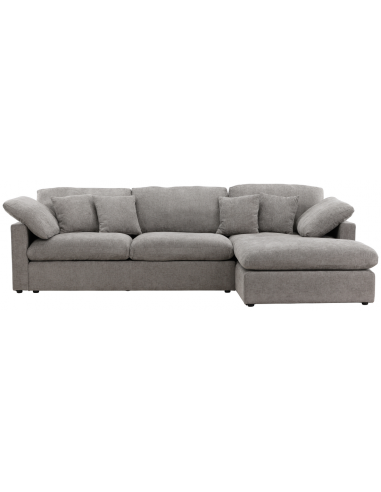 chaiselongsofa chaiselong sofa moderne design stof grå mørkegrå