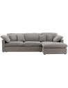 AMALFI Chaiselongsofa i polyester 297 x 107-182 cm - Mørkegrå