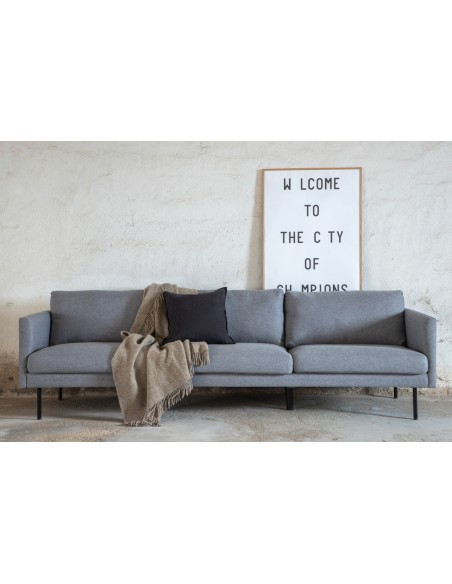 sofa 3 personer modulsofa moduler moderne design stof grå