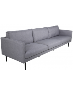sofa 3 personer modulsofa moduler moderne design stof grå 2