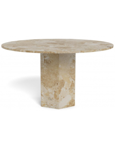 rundt spisebord marmor