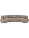 BATAVIER Buet sofa i polyester 320 x 176 cm - Meleret lysebrun