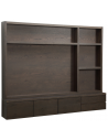 LACHANCE Væghængt tvbord i egetræsfinér og MDF H176 x 220 cm - Brun