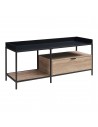 BELA Tvbord i metal og møbelplade H53,5 x B119,5 x D40 cm - Sort/Eg