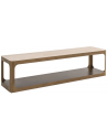 CLARIDGE Tvbord i jern og keramik H40 x B160 x D40 cm - Antik messing/Sand