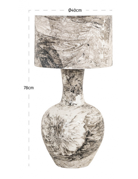 rustik bordlampe høj stor marmor moderne design