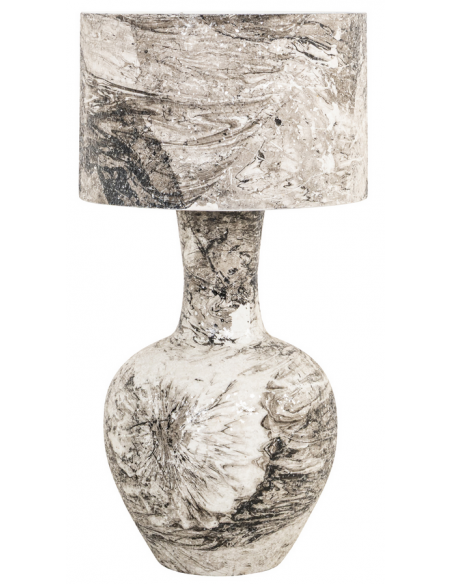 rustik bordlampe høj stor marmor moderne design
