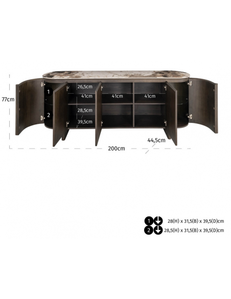 skænk sideboard eg egetræ træ moderne design stuemøbler