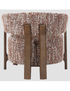 Lænestol boucle brun moderne design 2