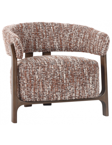 Lænestol boucle brun moderne design