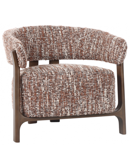 Lænestol boucle brun moderne design