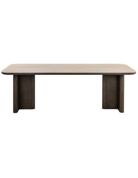 moderne design spisebord travertin sten egetræ træ
