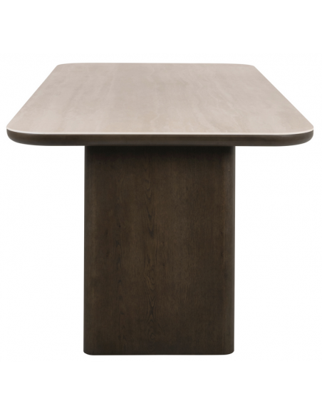 moderne design spisebord travertin sten egetræ træ