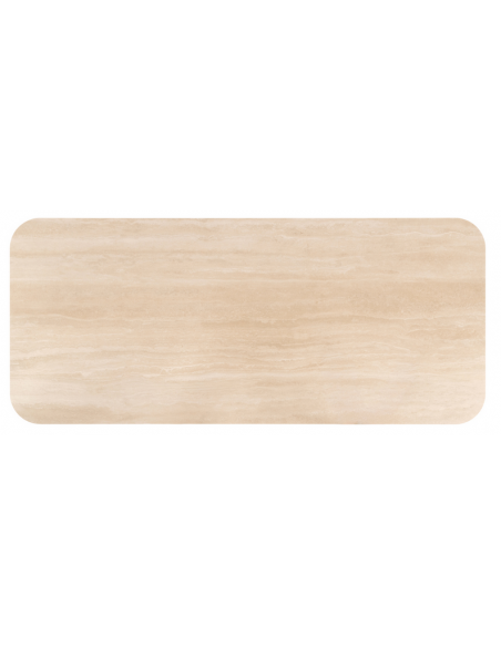 moderne design spisebord travertin sten egetræ træ