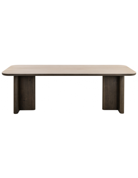 moderne design spisebord travertin sten egetræ træ