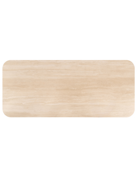moderne design spisebord travertin sten egetræ træ