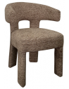 NERIO Spisebordsstol med armlæn i polyester H78 cm - Mokkabrun