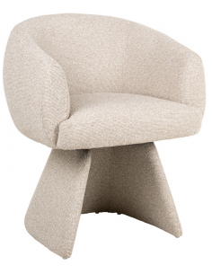 Spisebordsstol med armlæn og drejefod drej drejefunktion stof moderne design