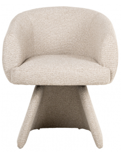 Spisebordsstol med armlæn og drejefod drej drejefunktion stof moderne design 2