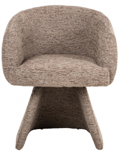 Spisebordsstol med armlæn og drejefod drej drejefunktion stof moderne design 2