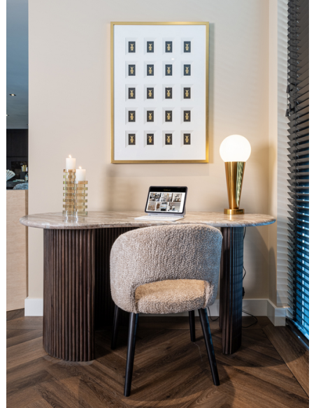 skrivebord moderne design træ marmor organisk