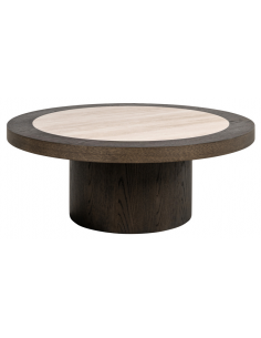 rundt sofabord brun træ