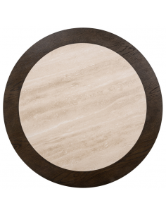 rundt sofabord brun træ 2