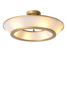 Eichholtz loftlampe messing glas antik vintage moderne design stor