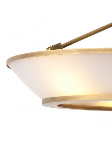 Eichholtz loftlampe messing glas antik vintage moderne design stor