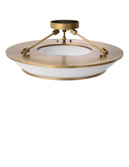 Eichholtz loftlampe messing glas antik vintage moderne design stor