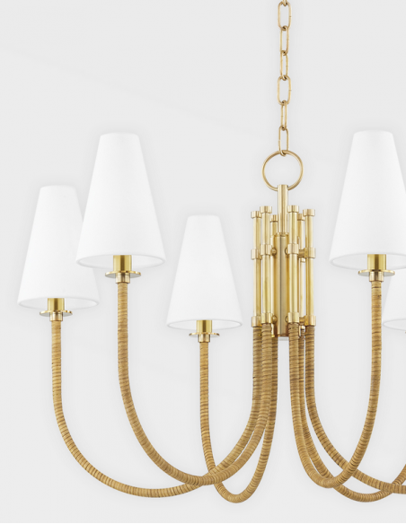 lysekrone loftlampe moderne design spisebord messing
