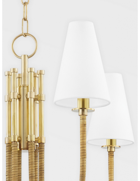 lysekrone loftlampe moderne design spisebord messing