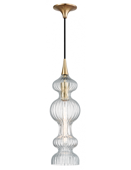 pendel pendellampe loftlampe moderne design spisebord messing guld glas