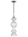 PEMFRET Loftlampe i stål og glas Ø15,3 cm 1 x E27 - Poleret nikkel/Klar rillet