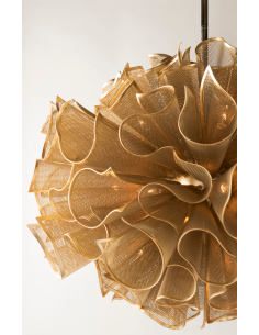 lysekrone loftlampe moderne design spisebord messing guld 2