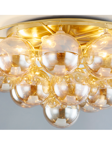 lysekrone loftlampe moderne design spisebord messing guld