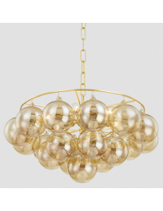 lysekrone loftlampe moderne design spisebord messing guld