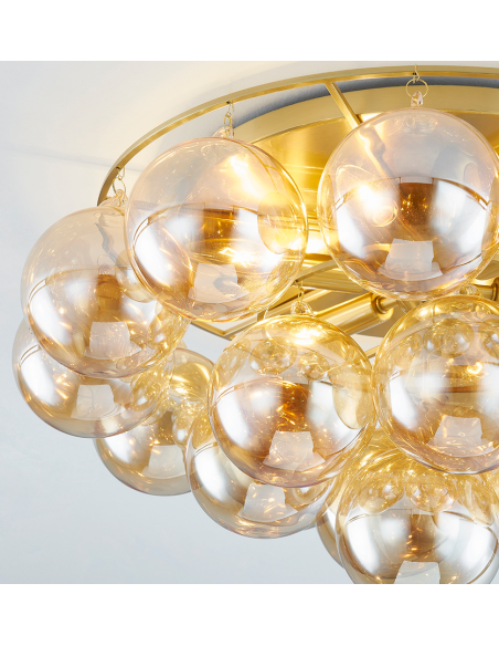 lysekrone loftlampe moderne design spisebord messing guld