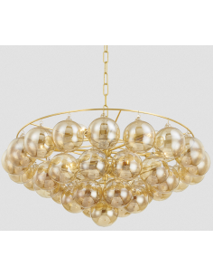 lysekrone loftlampe moderne design spisebord messing guld
